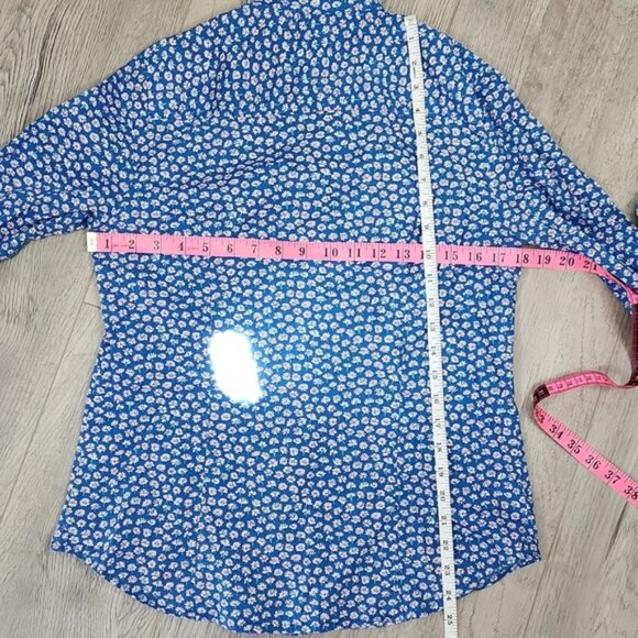 Liberty Art Fabrics x J. Crew Ditzy Daisy Floral Print Button Down Blouse Size 8 - Picture 11 of 11